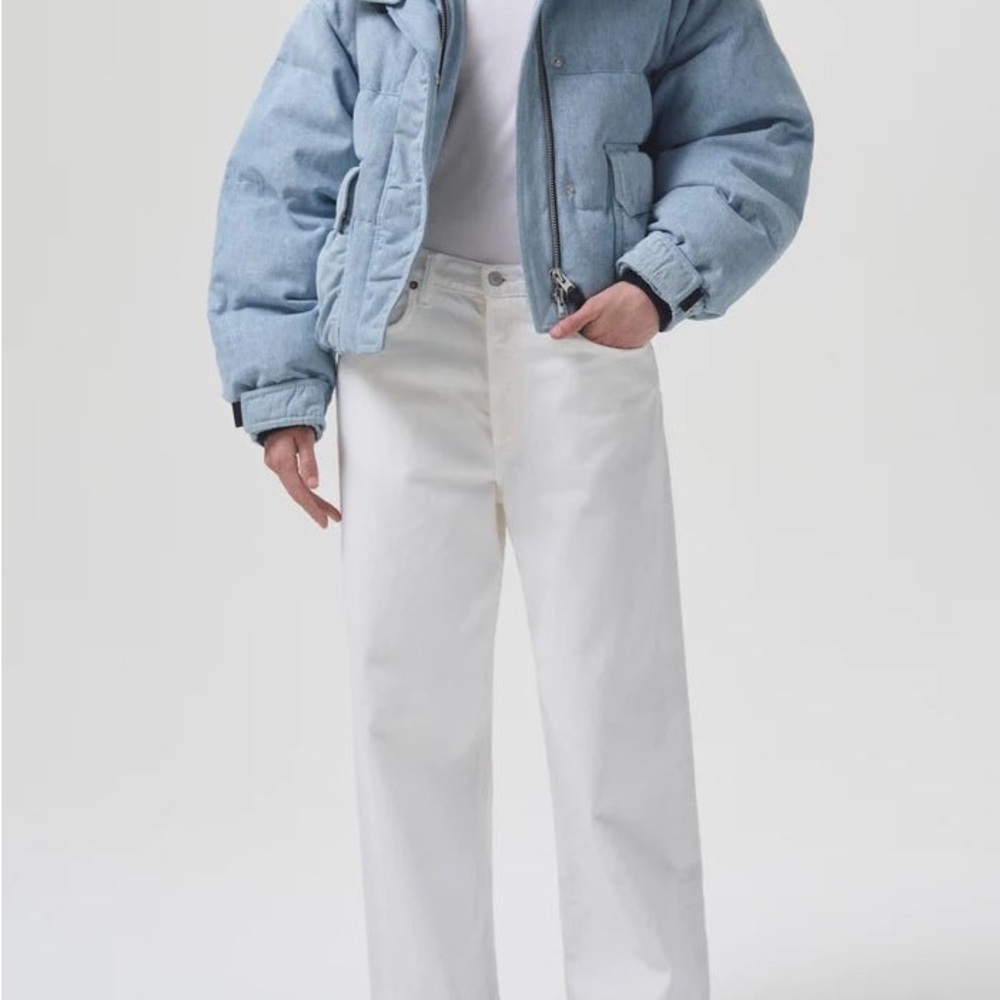 *NWT* Agolde Nova Denim Puffer Jacket - Picture 4 of 8